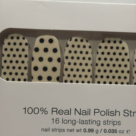 NWT Color Street "Polka Dot-Com" Black Clear Nail Strips - Picture 1 of 4